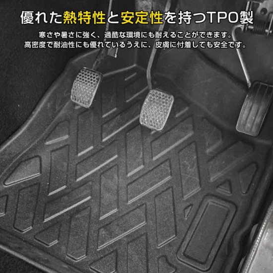 ジムニー JA11 MT車 3D フロアマット フロント用 運転席 助手席 防水マット 立体 ラバーマット トレイ カスタム パーツ 内装  ドレスアップ スズキ 宅配便 - ネクサスジャパン