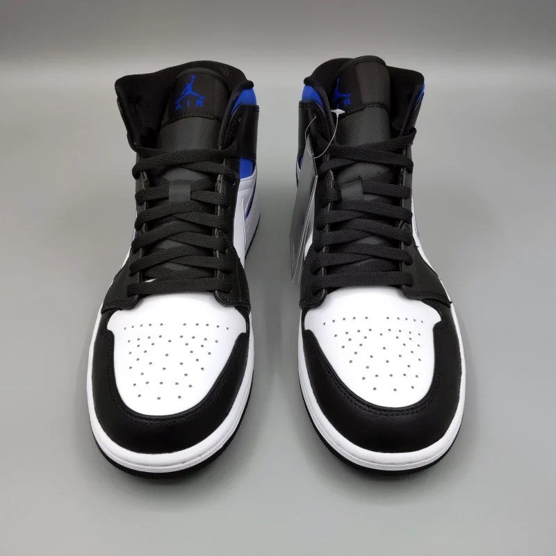 AIR JORDAN 1 MID,554724-140,白/レーサーブルー|snisellya