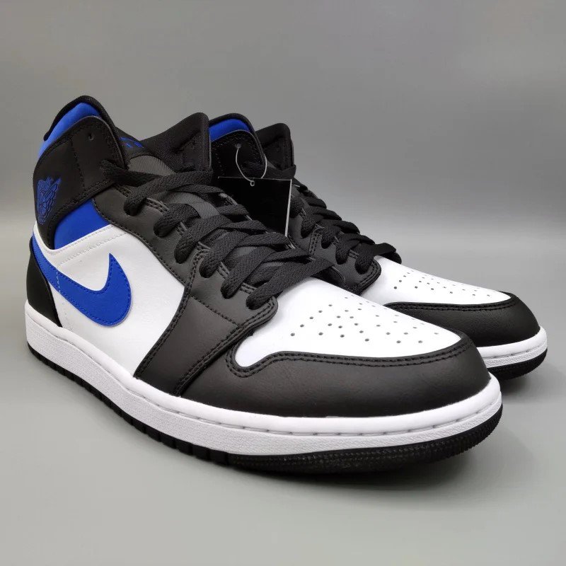 AIR JORDAN 1 MID,554724-140,白/レーサーブルー|snisellya