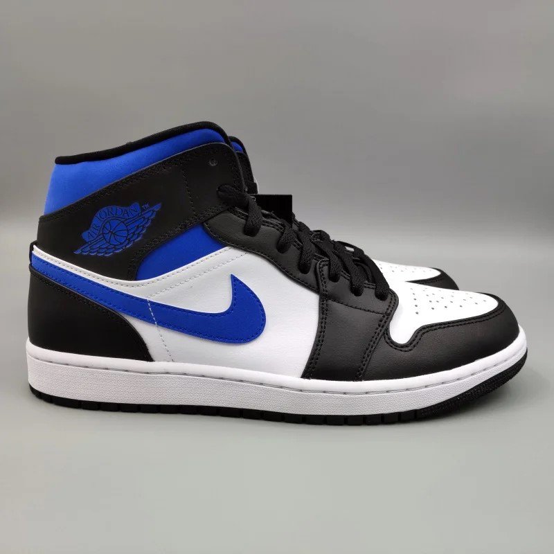 AIR JORDAN 1 MID,554724-140,白/レーサーブルー|snisellya