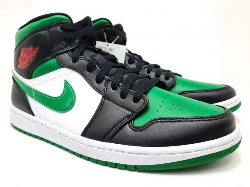 AIR JORDAN 1 MID( 硼 1 ߥå) 554724-067 28.5cm  ֥å/꡼/ۥ磻 2 snisellya