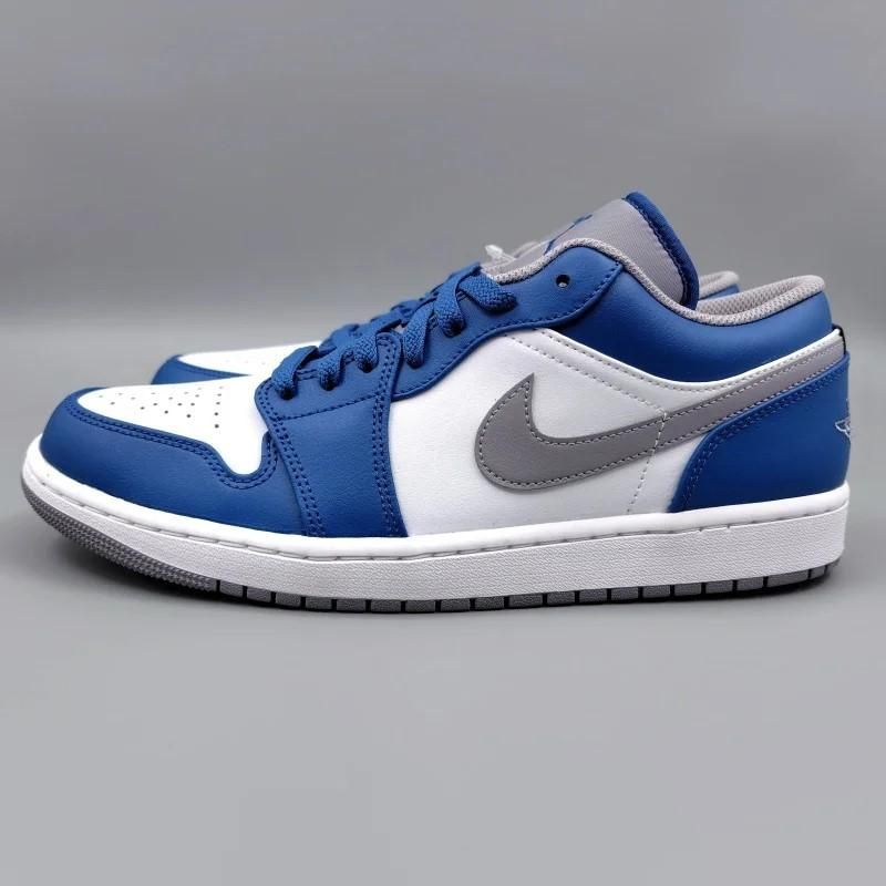 AIR JORDAN 1 LOW 553558-412 ブルー/ホワイト/グレー