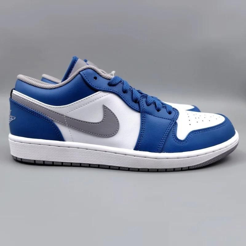 AIR JORDAN 1 LOW 553558-412 ブルー/ホワイト/グレー
