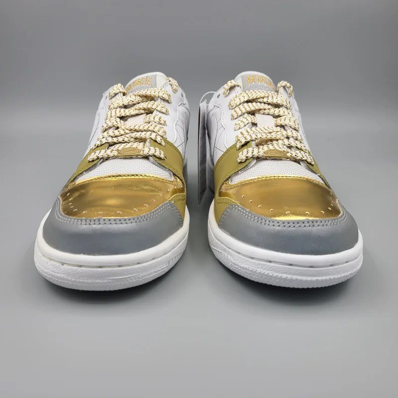 NIKE COURT FORCE LOW PREMIUM 314428-111 28cm WHITE/GOLD/SILVER  7 snisellya