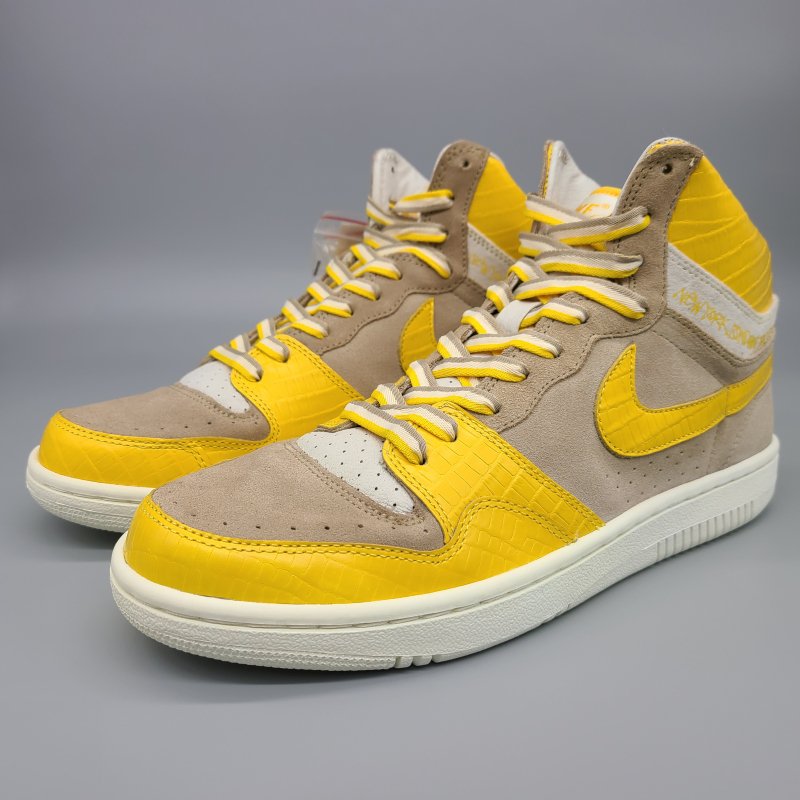 NIKE COURT FORCE HIGH STUSSY,312270-271 BONE/VARSITY MAIZE-SAIL 29cm  1 snisellya