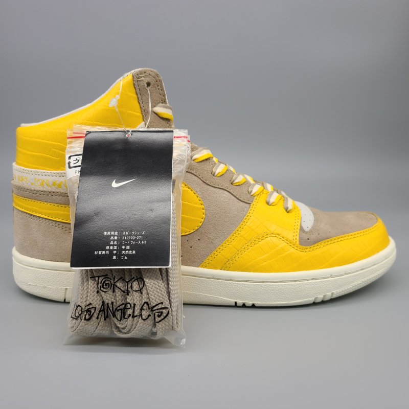 NIKE COURT FORCE HIGH STUSSY,312270-271 BONE/VARSITY MAIZE-SAIL 29cm  11 snisellya