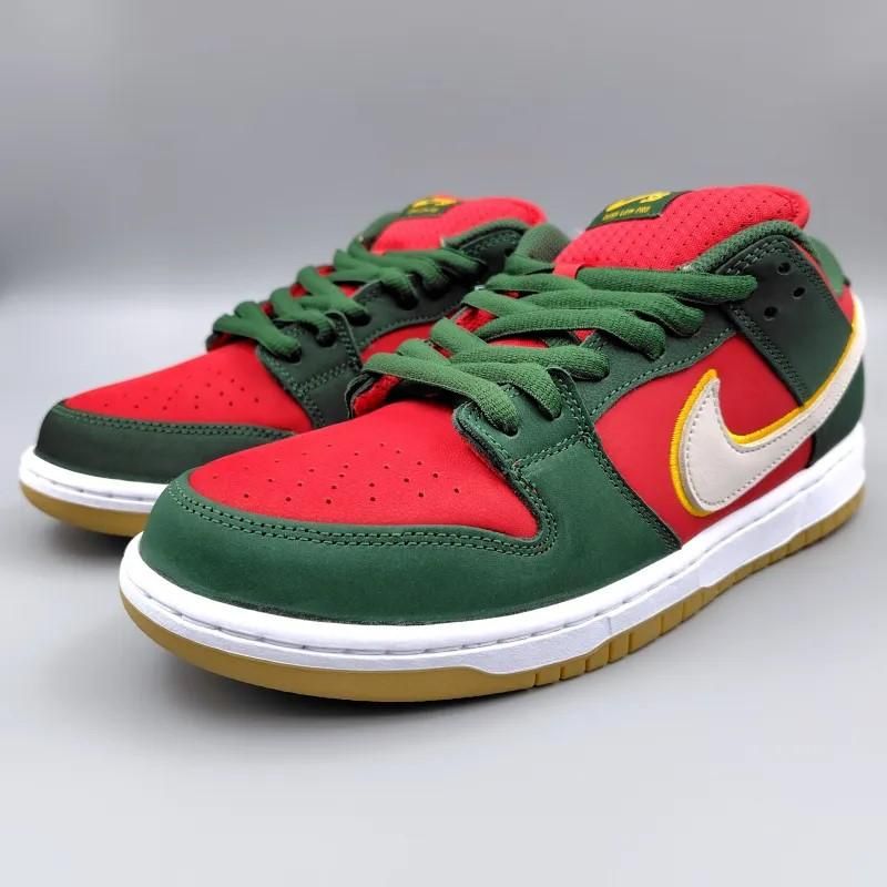 【新品未使用】NIKE DUNK LOW グレー×レッド×グリーン（70） NIKE ナイキ ダンク ロー プレミアム DUNK LOW RETRO PREMIUM