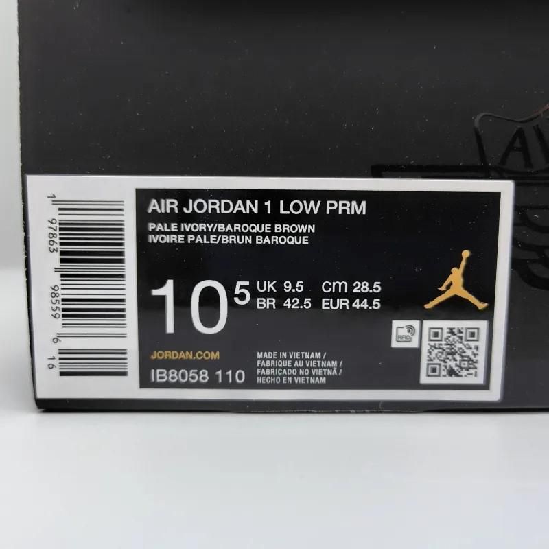 AIR JORDAN 1 LOW PREMIUM (エア ジョーダン 1 ロー プレミアム) IB8058-110 28.5cm ペールアイボリー/オフノワール/バロックブラウン 新品 13 snisellya