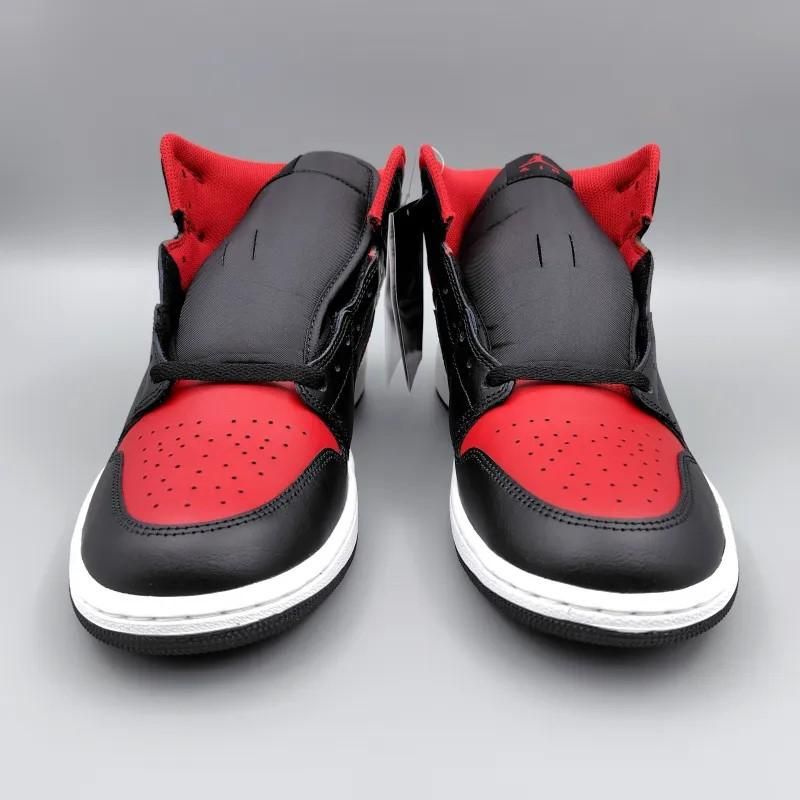 AIR JORDAN 1 MID BRED TWIST (エア ジョーダン 1 ミッド ブレッド ツイスト) DQ8426-067 28.5cm ブラック/ホワイト/レッド 新品 7 snisellya