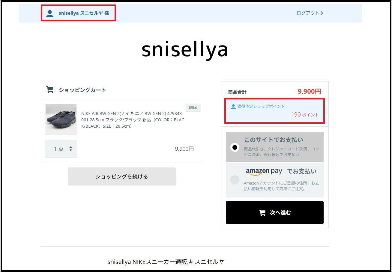 会員のログイン2 snisellya