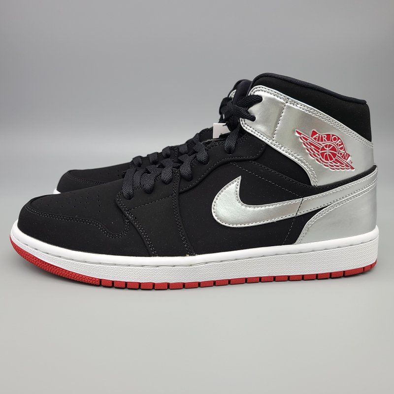 AIR JORDAN 1 MID,554724-057,黒/銀/赤|snisellya NIKE 通販