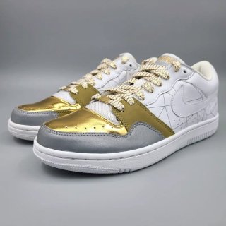 NIKE COURT FORCE LOW PREMIUM(ʥ  ե  ץߥ) 314428-111 28cm WHITE/GOLD/SILVER 