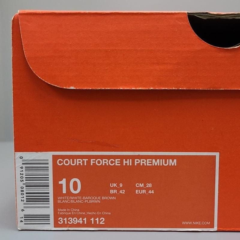 ろろろページ ナイキ コート フォース ハイ パイソン 313941-112 白/茶パイソン