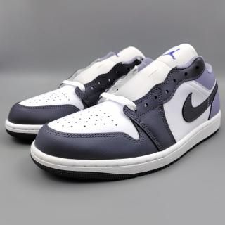 AIR JORDAN 1 LOW (エア ジョーダン 1 ロー) 553558-145 28.5cm ホワイト/ダークブルーグレー/パープルコメット/インディゴヘイズ 新品