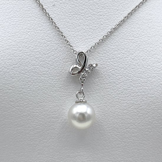 付属品なし【真珠】アコヤ真珠　6.5～7mm　パール ネックレス　留め金具　シルバー　11