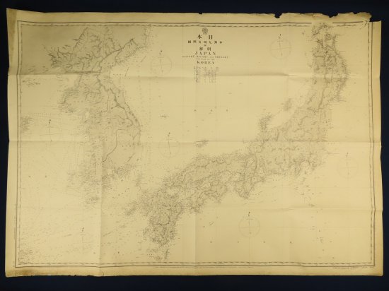 日本 本州九州及四国 附朝鮮 海図【あかつき書房】神戸 古地図買取 灘/六甲/芦屋/西宮/大阪/京都