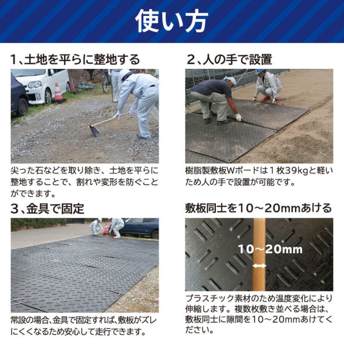 農業用合成ゴムマットフィットくん36 板厚6mm 10kg 滑り止め片面タイプ