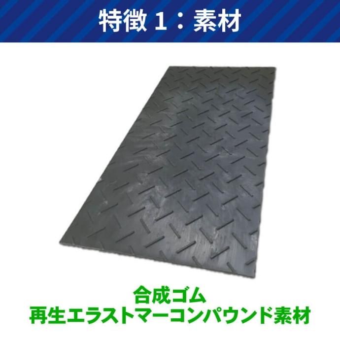 合成ゴムマットフィットくん1mx2m 板厚10mm 21kg 滑り止め片面タイプ