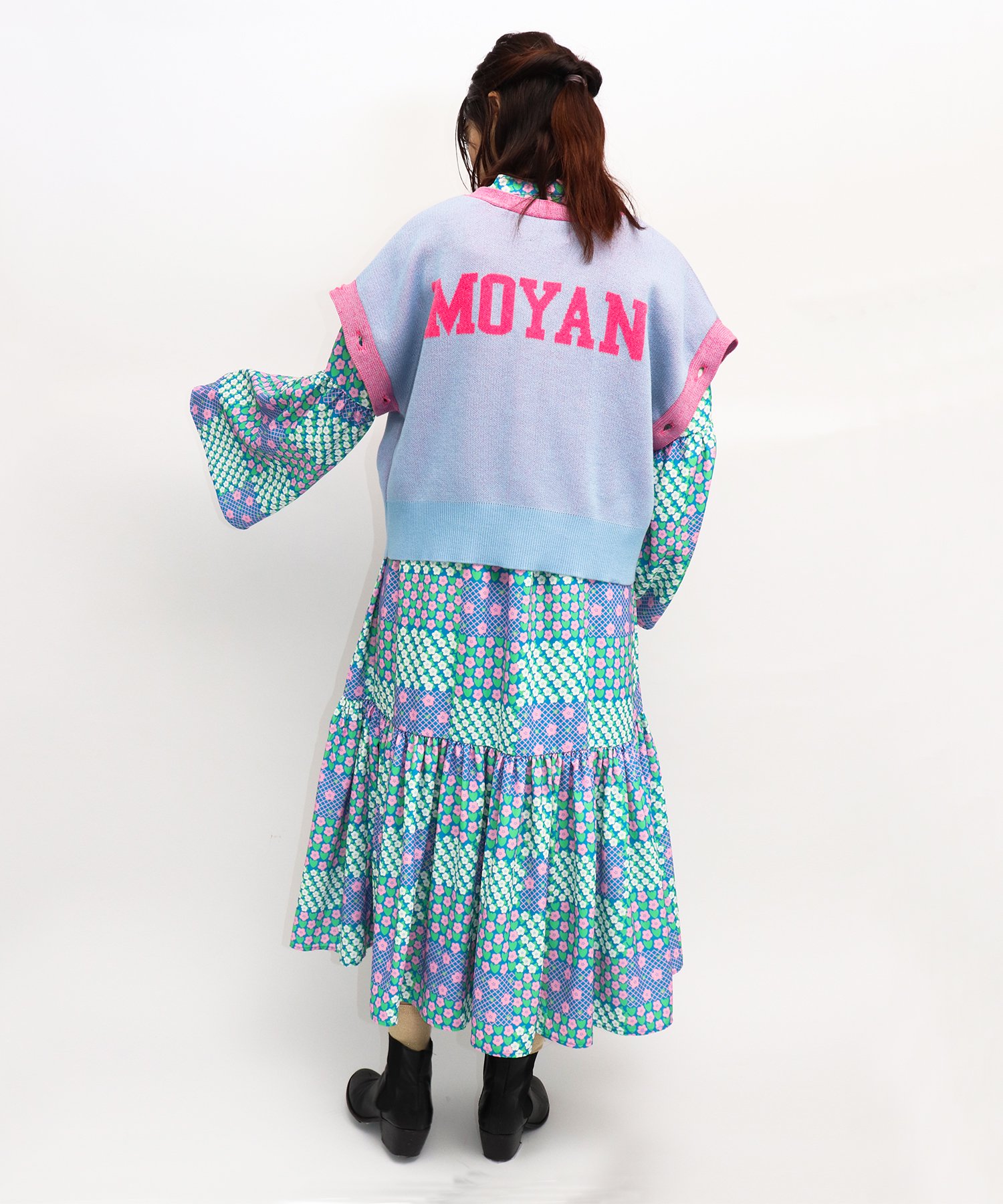 トップ moyan moyan ecri キルト セットアップ 3セット ノーカラー