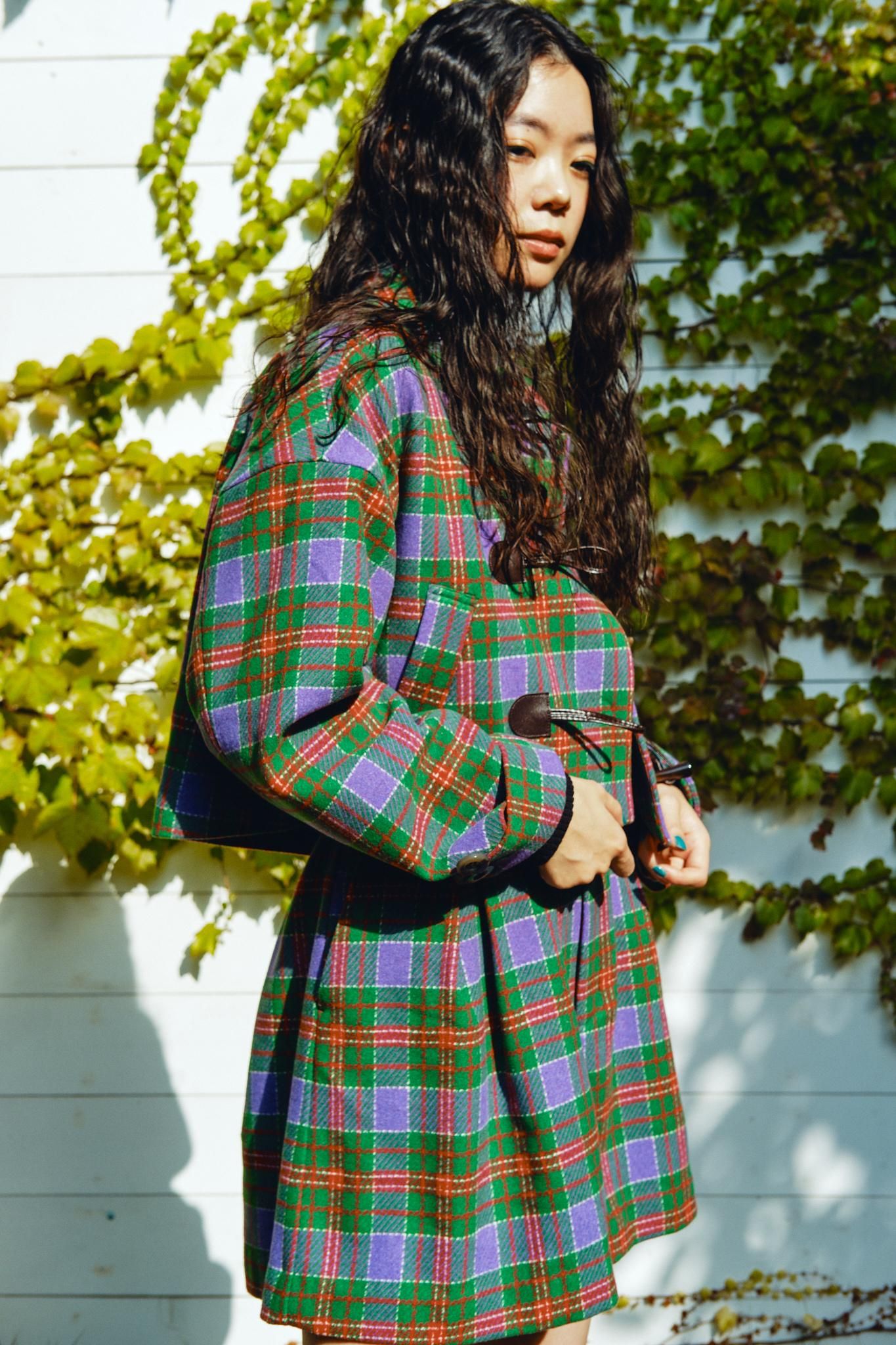 チェックキュロットパンツ