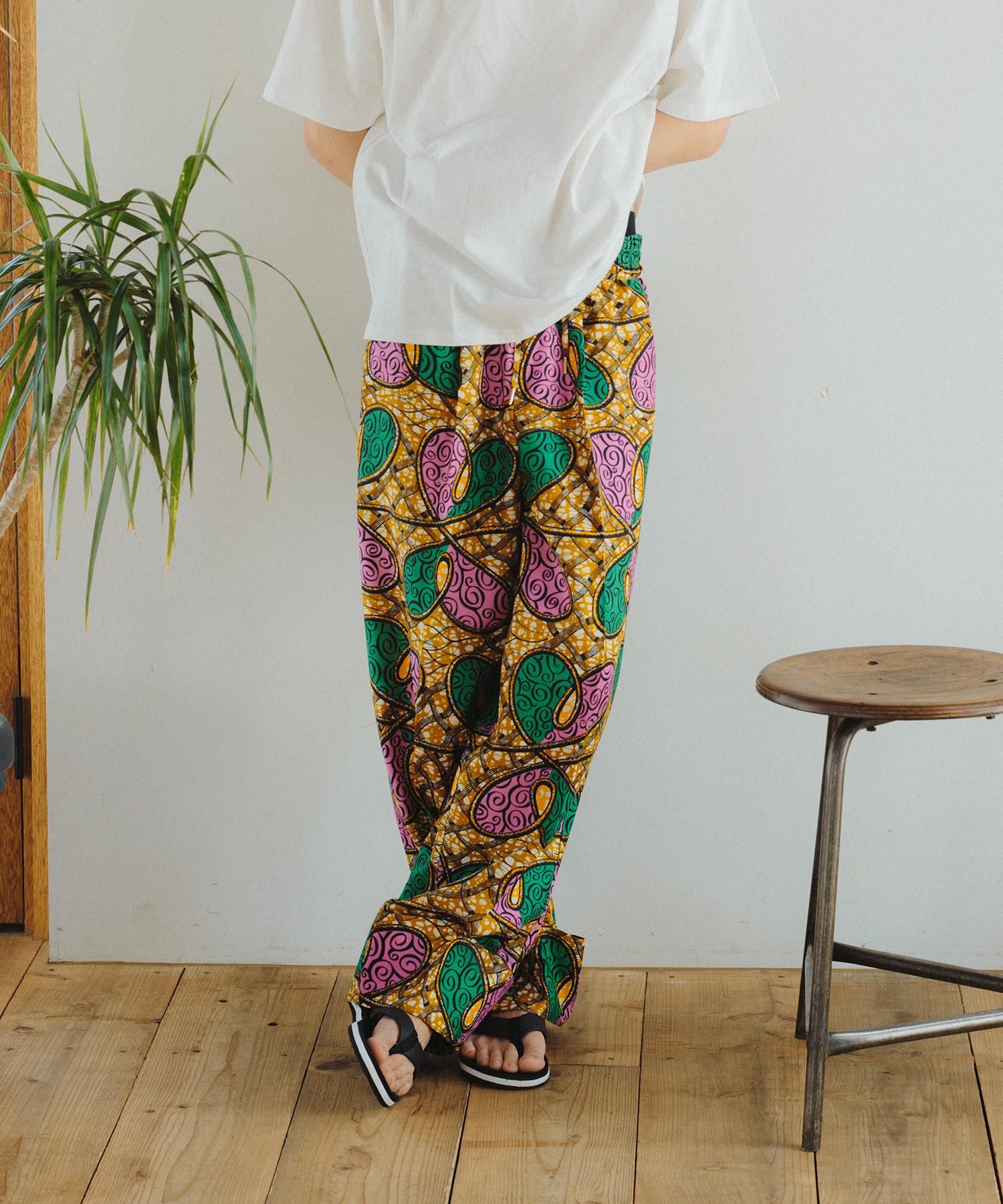 モヤンエクリ　AFRICA ROLLUP PANTS 楽天市場】moyan ecri moyan africa ロールアップパンツ ユニ