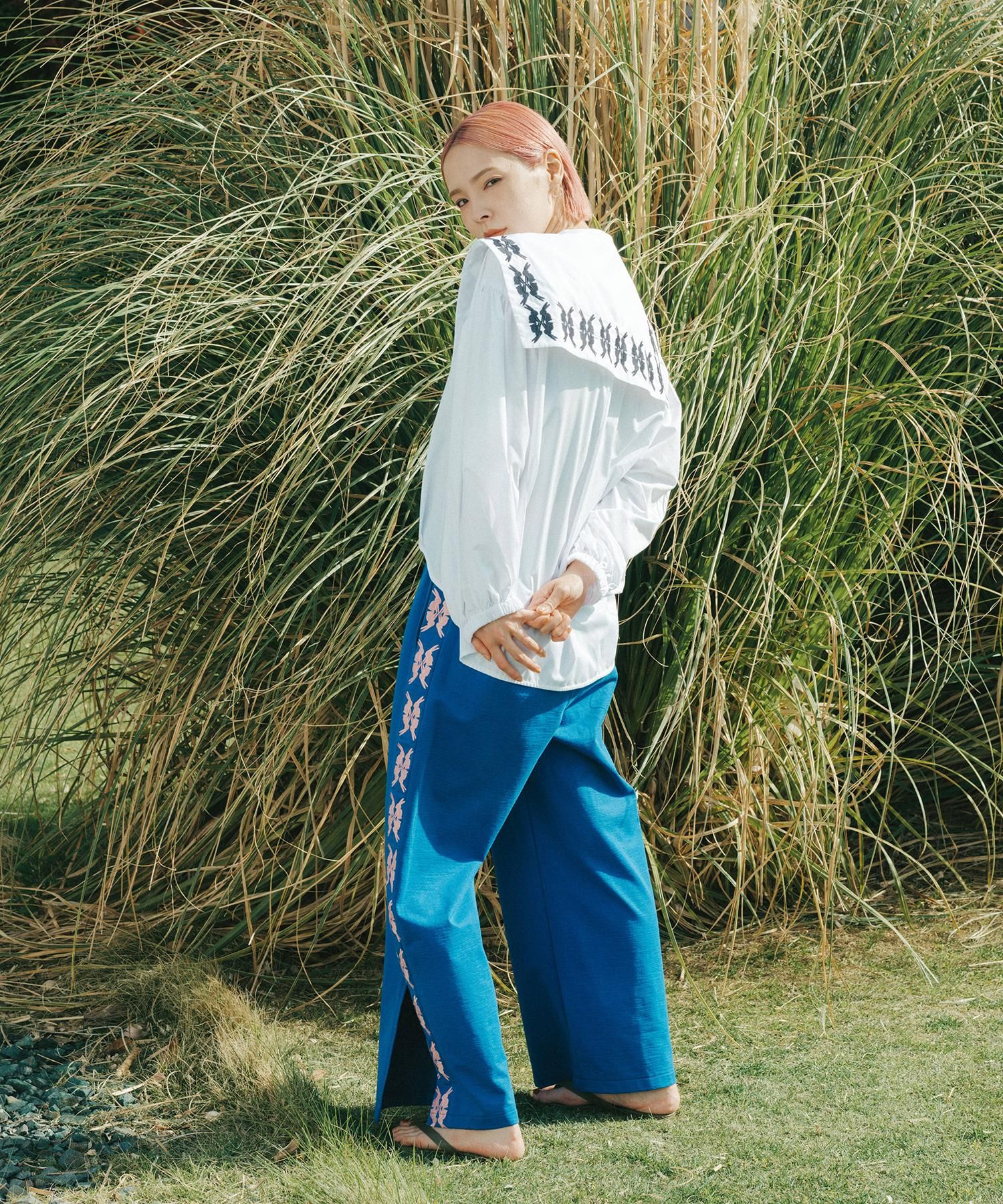 lucky charm motif Jersey line pants(ジャージラインパンツ)