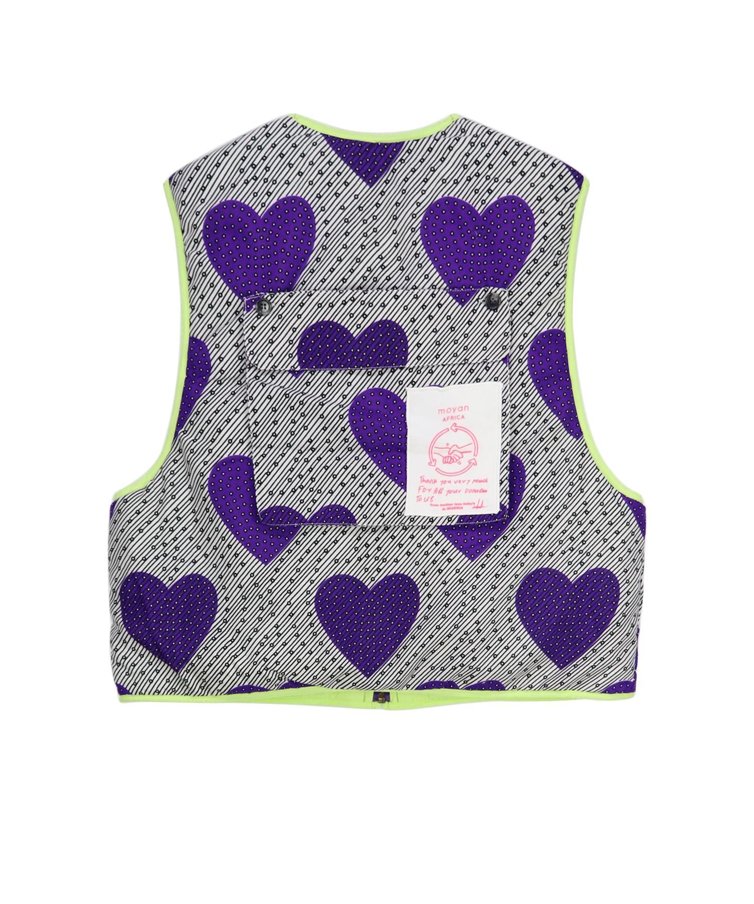 モヤンエクリ　AFRICA REVERSIBLE PADDED VEST AFRICA REVERSIBLE PADDED VEST