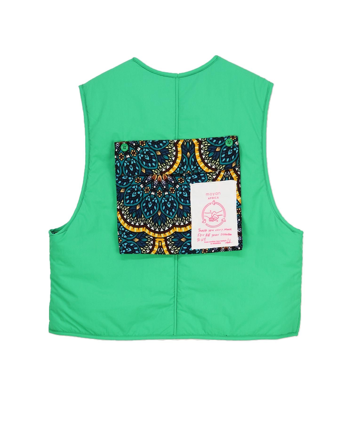 モヤンエクリ　AFRICA REVERSIBLE PADDED VEST AFRICA REVERSIBLE PADDED VEST