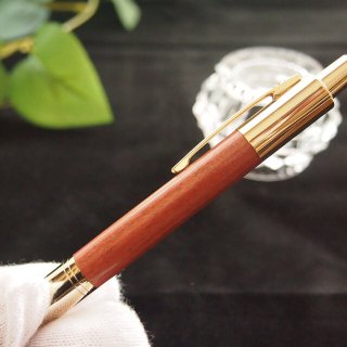 天然木ピンクアイボリー ノック式ボールペン