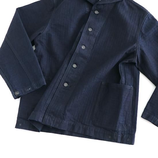 POST O'ALLS / NAVY-BLU-R *Herringbone Denim