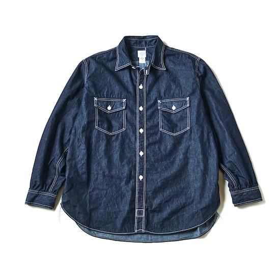 ポストオーバーオールズ THE NAVY CUT 2 size:M シャンブレー