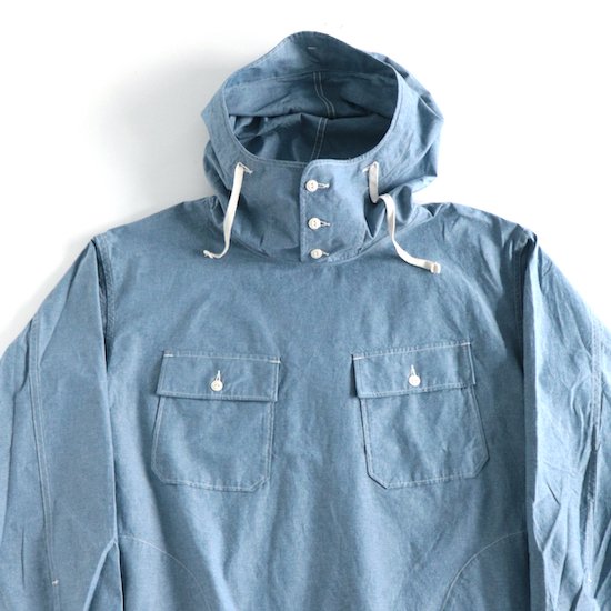 ENGINEERED GARMENTS / CAGOULE SHIRT *LT.BLUE COTTON CHAMBRAY