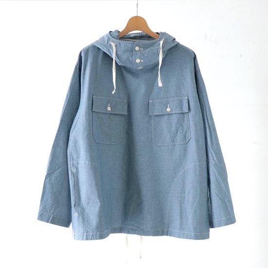 ENGINEERED GARMENTS / CAGOULE SHIRT *LT.BLUE COTTON CHAMBRAY