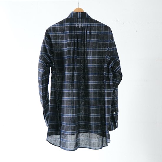 SUNNY ELEMENT (サニーエレメント) / SLEEPING SHIRT *IRISH LINEN BLACK CHECK