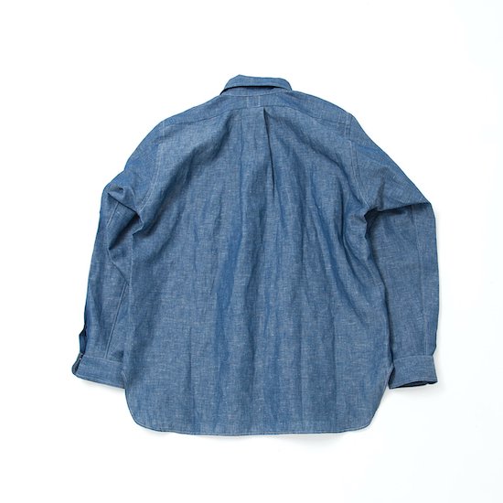 CORONA / WHITE COLLAR WORK SHIRT *LINEN CHAMBRAY