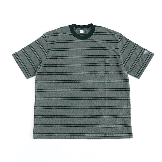 ENDS and MEANS / Horizontal Stripe Pocket Tee