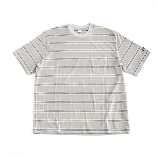 ENDS and MEANS (エンズアンドミーンズ) / Horizontal Stripe Pocket Tee