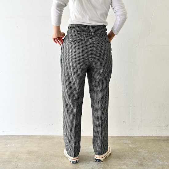 NEEDLES / Tucked Side Tab Trouser *Poly Houndstooth