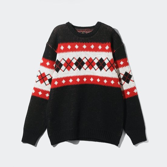 NEEDLES / CREW NECK SWEATER *ARGYLE