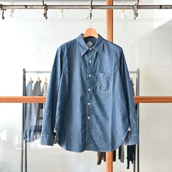 トップス THE CORONA UTILITY/NAVY 1 POCKET SHIRT DELIVERY】THE CORONA UTILITY・CS001 - NAVY 1POCKET SHIRT