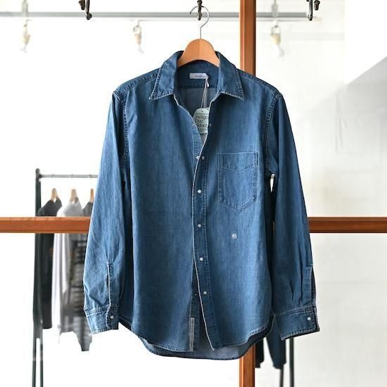 nanamica ライトブルーデニムシャツ　L nanamica / Regular Collar Light Denim Shirt