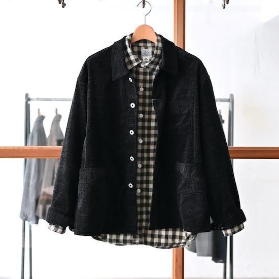 POST O'ALLS / POS-TRAVAIL 2 *WIDEWALE CORDS PRINTED GREY