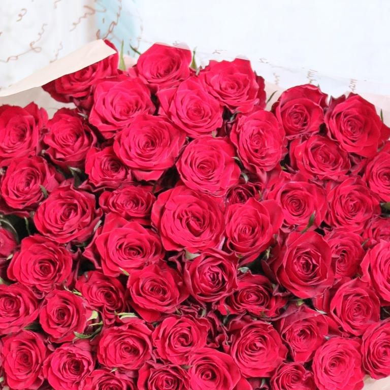 当日配達 赤バラ 花束 20本（配送地域限定）‐サムライフラワー