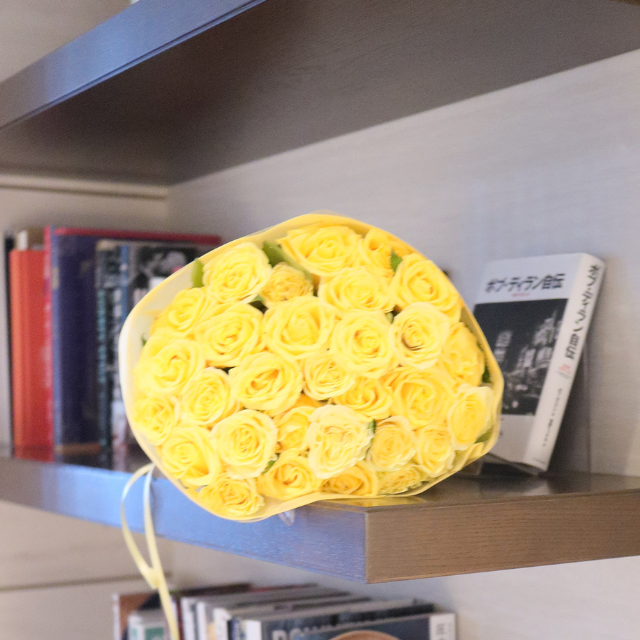 バラ花束 黄色 30本 