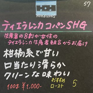 ホンジュラス｜ティエラレンカ コパン SHG(100g)