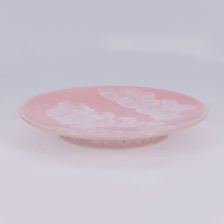 三川内焼　4寸皿【ピンク】 結晶釉 磁器《五光窯／藤本江里子》
