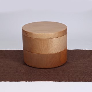 丸二段 木製 重箱 18cm 《児玉工芸／児玉喜輝》