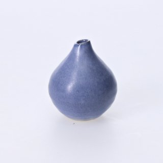 一輪挿し 藍 花瓶 陶器 フラワーベース 手のひらサイズ《うつわつなぎ／松下広樹》