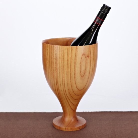 高級手彫りワインクーラー (1点もの) 木製 - 生活雑貨