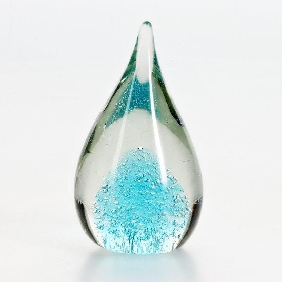 しずく＜透/スカイ＞≪吹きガラス工房 琥珀≫